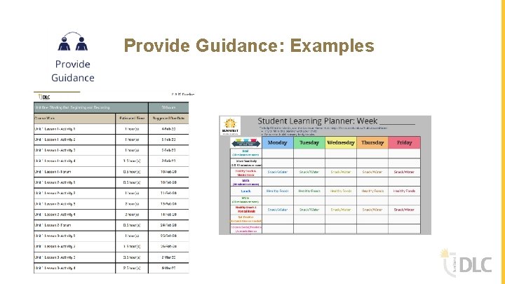 Provide Guidance: Examples 