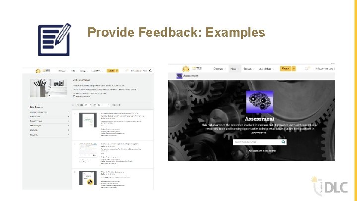 Provide Feedback: Examples 