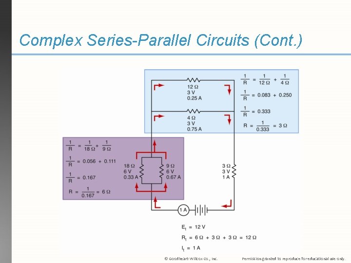 Complex Series-Parallel Circuits (Cont. ) © Goodheart-Willcox Co. , Inc. Permission granted to reproduce