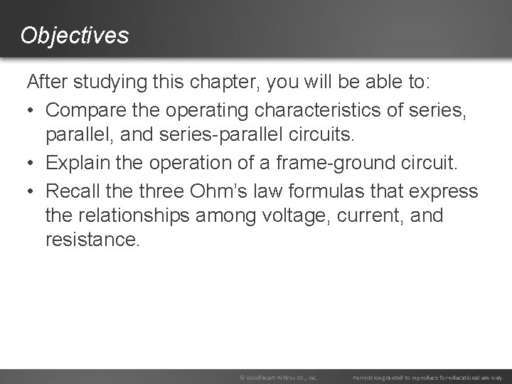 Objectives After studying this chapter, you will be able to: • Compare the operating