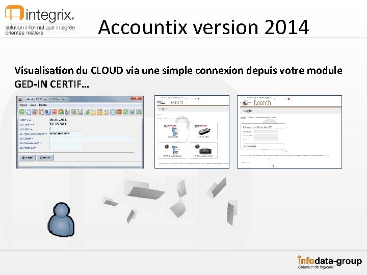 Accountix version 2014 Visualisation du CLOUD via une simple connexion depuis votre module GED-IN