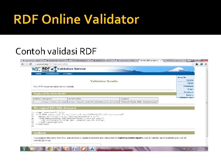 RDF Online Validator Contoh validasi RDF 