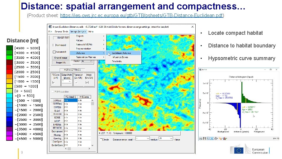 Distance: spatial arrangement and compactness… (Product sheet: https: //ies-ows. jrc. europa. eu/gtb/GTB/psheets/GTB-Distance-Euclidean. pdf) Distance