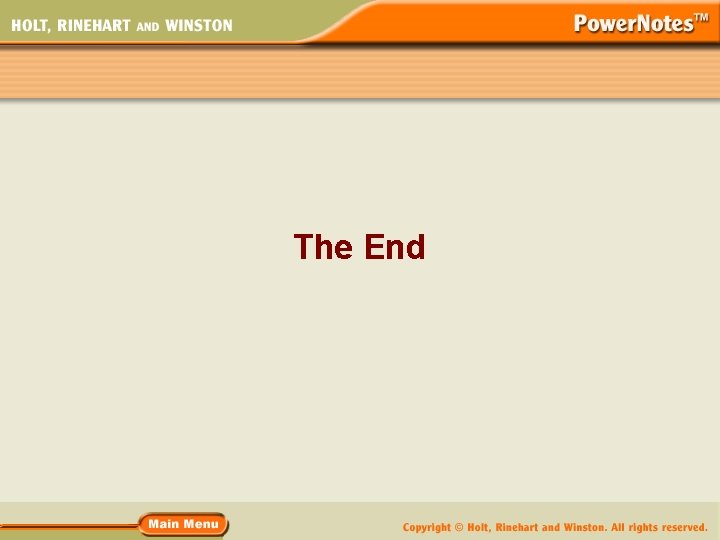 The End  The End