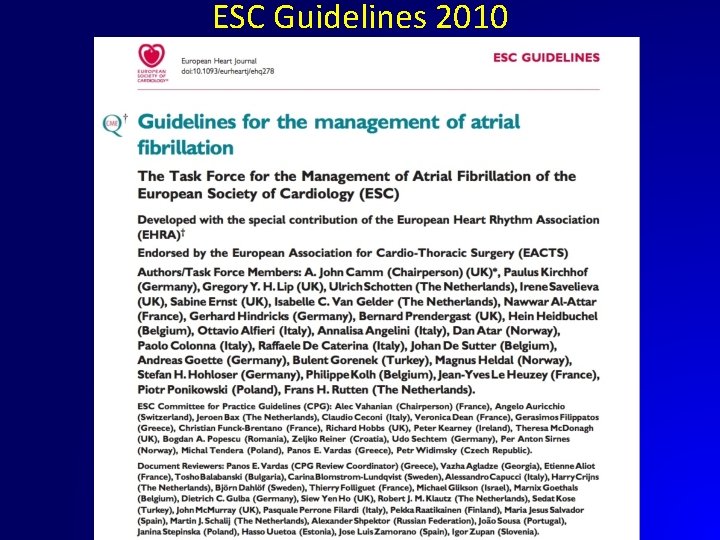 ESC Guidelines 2010 