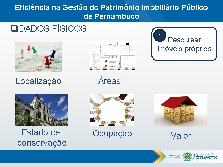 Eficiência na Gestão do Patrimônio Imobiliário Público de Pernambuco q. DADOS FÍSICOS 1 Pesquisar