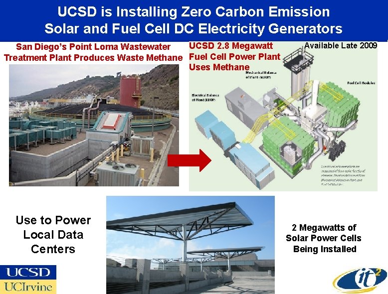 UCSD is Installing Zero Carbon Emission Solar and Fuel Cell DC Electricity Generators UCSD