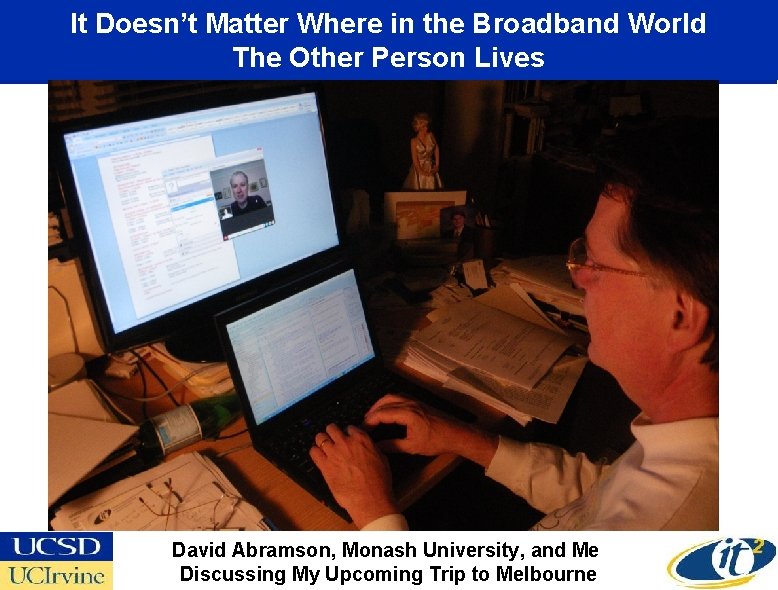 It Doesn’t Matter Where in the Broadband World The Other Person Lives David Abramson,