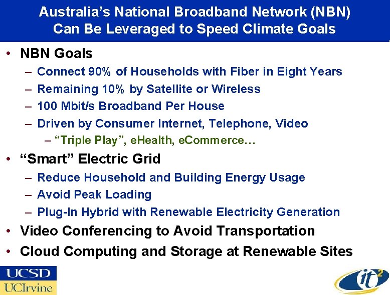 Australia’s National Broadband Network (NBN) Can Be Leveraged to Speed Climate Goals • NBN