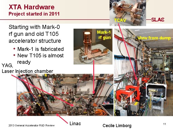 XTA Hardware Project started in 2011 TCAV Starting with Mark-0 rf gun and old