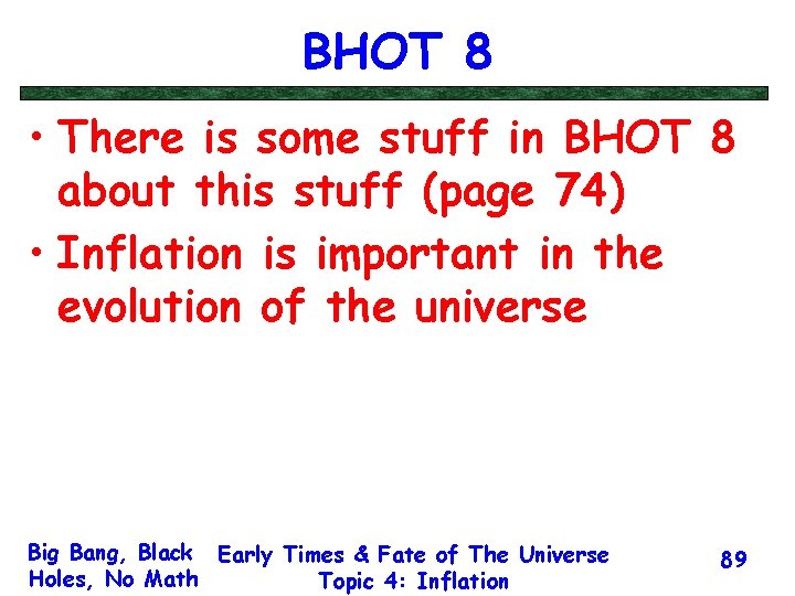 BHOT 8 • There is some stuff in BHOT 8 about this stuff (page