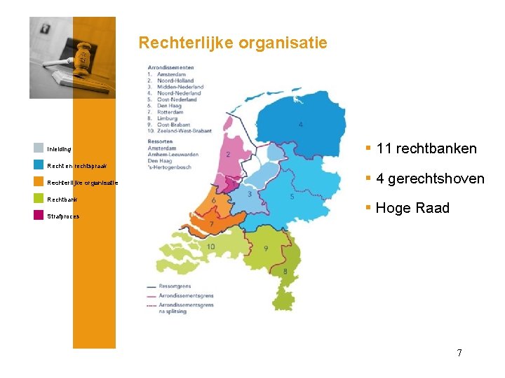 Rechterlijke organisatie Inleiding § 11 rechtbanken Recht en rechtspraak Rechterlijke organisatie Rechtbank Strafproces §