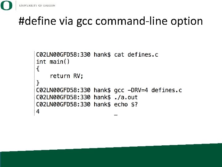 #define via gcc command-line option 