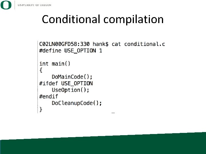 Conditional compilation 