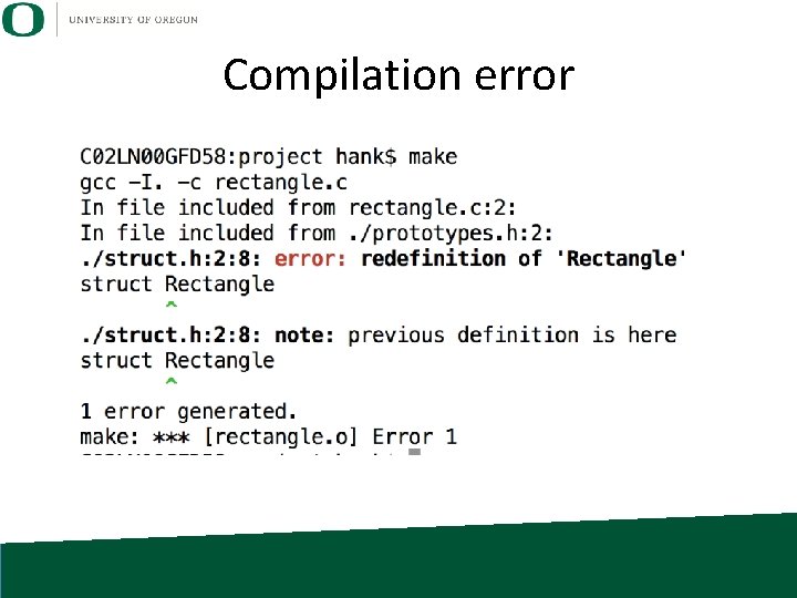 Compilation error 