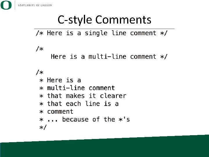 C-style Comments 