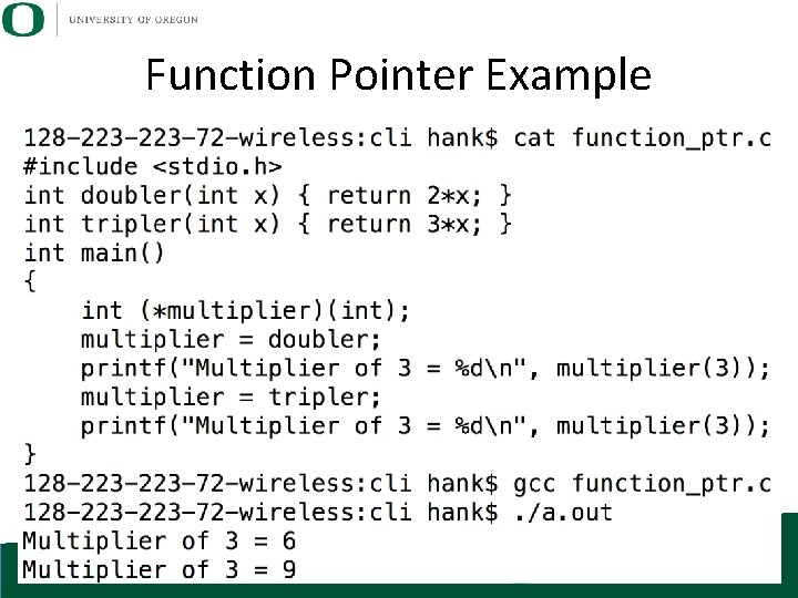 Function Pointer Example 