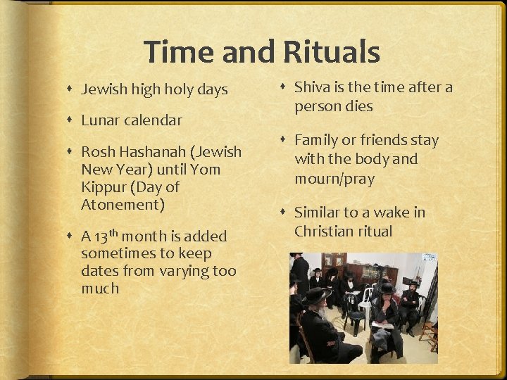 Time and Rituals Jewish high holy days Lunar calendar Rosh Hashanah (Jewish New Year)