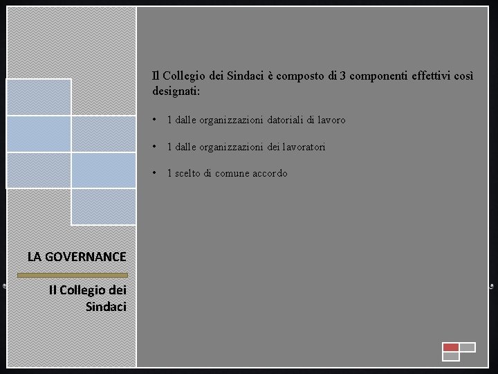 Il Collegio dei Sindaci è composto di 3 componenti effettivi così designati: • 1