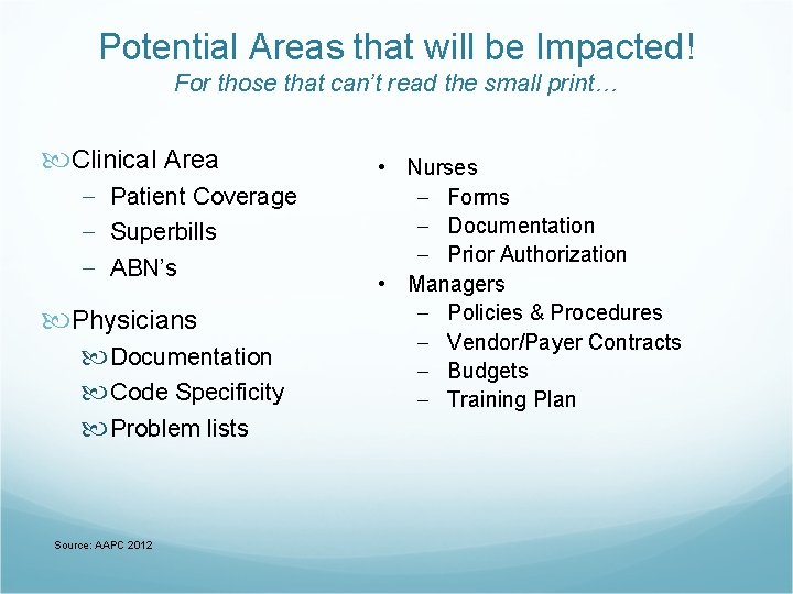 Potential Areas that will be Impacted! For those that can’t read the small print…