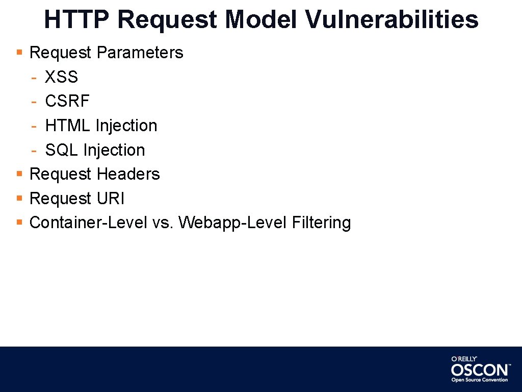 HTTP Request Model Vulnerabilities Request Parameters - XSS - CSRF - HTML Injection -