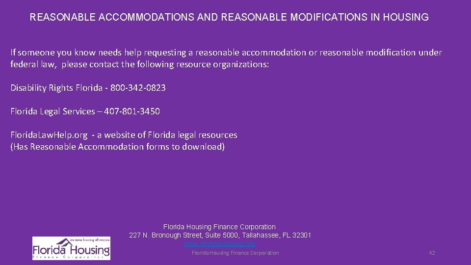 REASONABLE ACCOMMODATIONS AND REASONABLE MODIFICATIONS IN HOUSING If someone you know needs help requesting