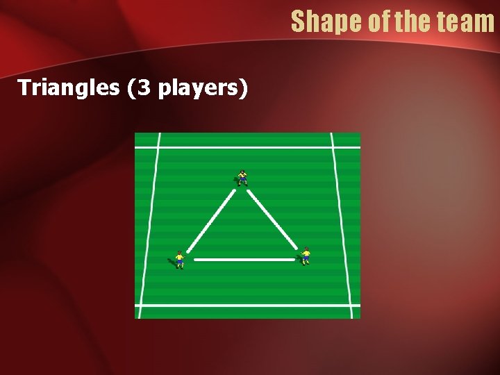 Shape of the team Triangles (3 players) 