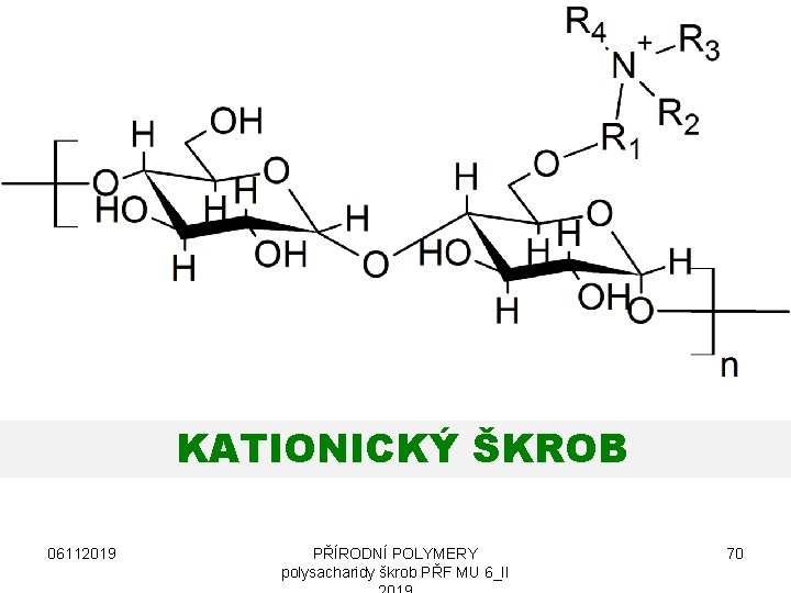 KATIONICKÝ ŠKROB 06112019 PŘÍRODNÍ POLYMERY polysacharidy škrob PŘF MU 6_II 70 