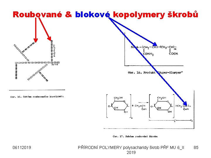 Roubované & blokové kopolymery škrobů 06112019 PŘÍRODNÍ POLYMERY polysacharidy škrob PŘF MU 6_II 2019