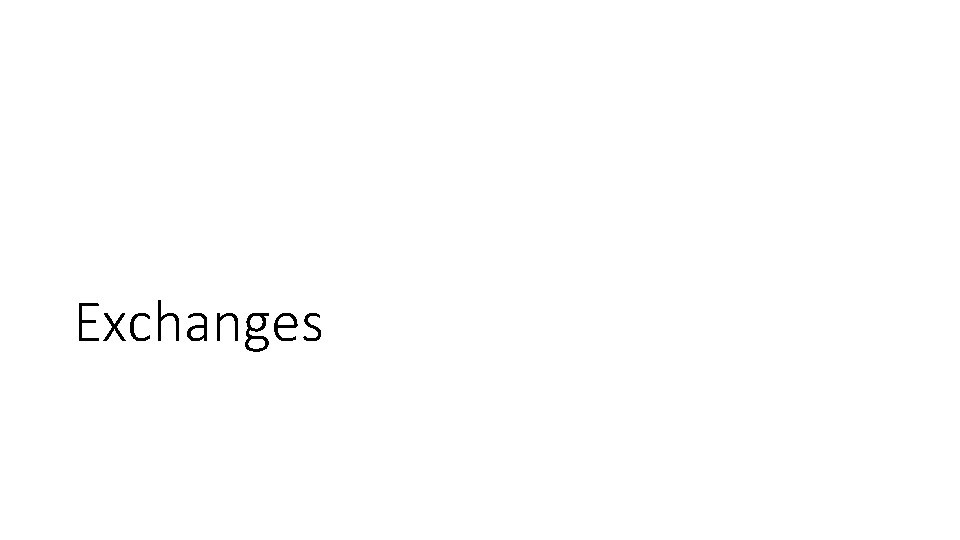 Exchanges 