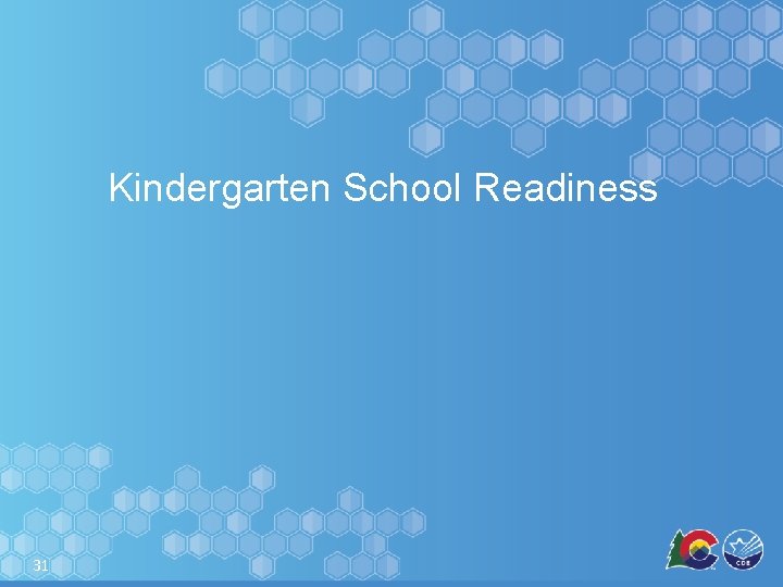 Kindergarten School Readiness 31 