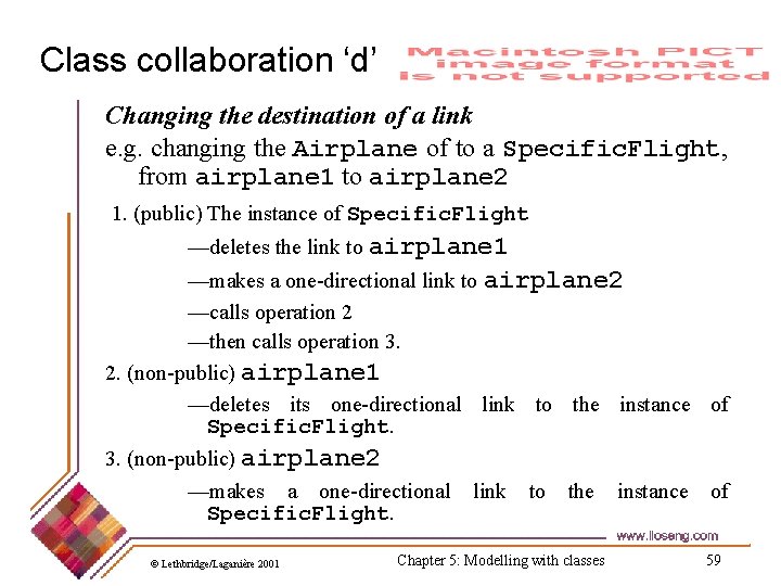 Class collaboration ‘d’ Changing the destination of a link e. g. changing the Airplane Class collaboration ‘d’ Changing the destination of a link e. g. changing the Airplane