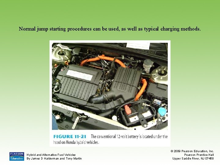 Normal jump starting procedures can be used, as well as typical charging methods. Hybrid