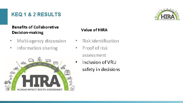 KEQ 1 & 2 RESULTS Benefits of Collaborative Decision-making • Multi-agency discussion • Information