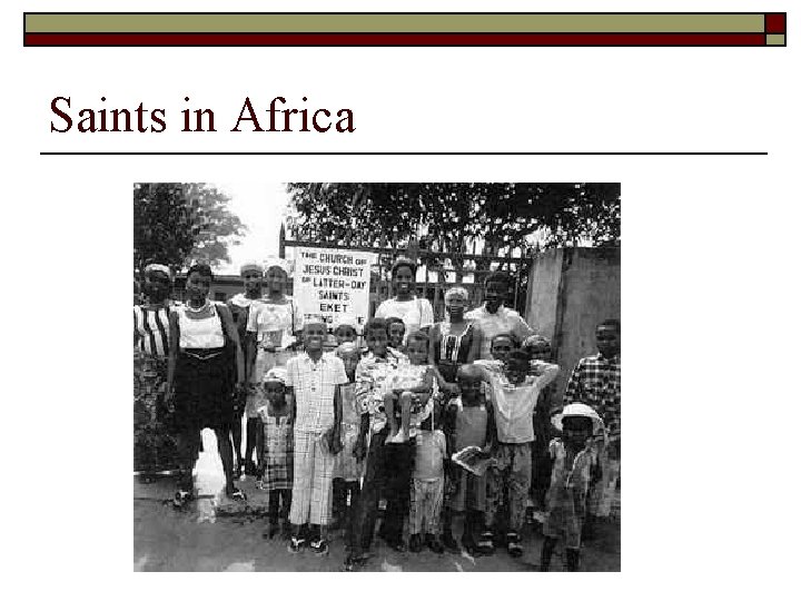 Saints in Africa 