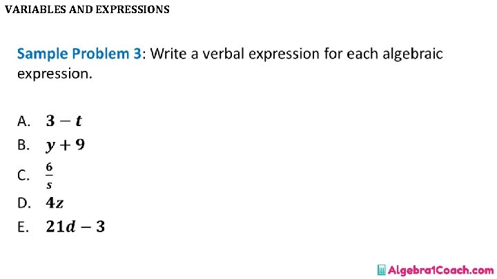 VARIABLES AND EXPRESSIONS • 