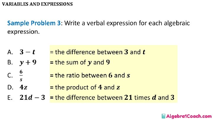 VARIABLES AND EXPRESSIONS • 