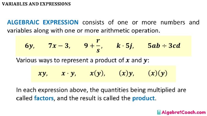 VARIABLES AND EXPRESSIONS • 