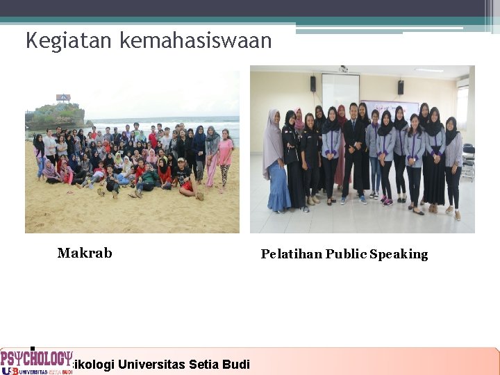 Kegiatan kemahasiswaan Makrab 22/10/2021 Fakultas Psikologi Universitas Setia Budi Pelatihan Public Speaking 8 8