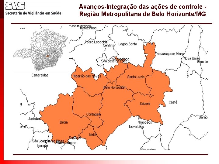 Avanços-Integração das ações de controle Região Metropolitana de Belo Horizonte/MG 