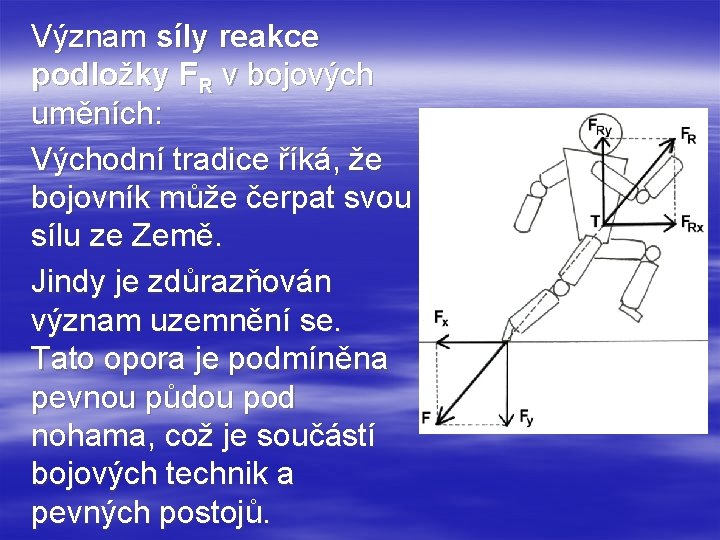 Význam síly reakce podložky FR v bojových uměních: Východní tradice říká, že bojovník může