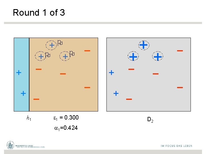 Round 1 of 3 +O O +O + - + h 1 1 =