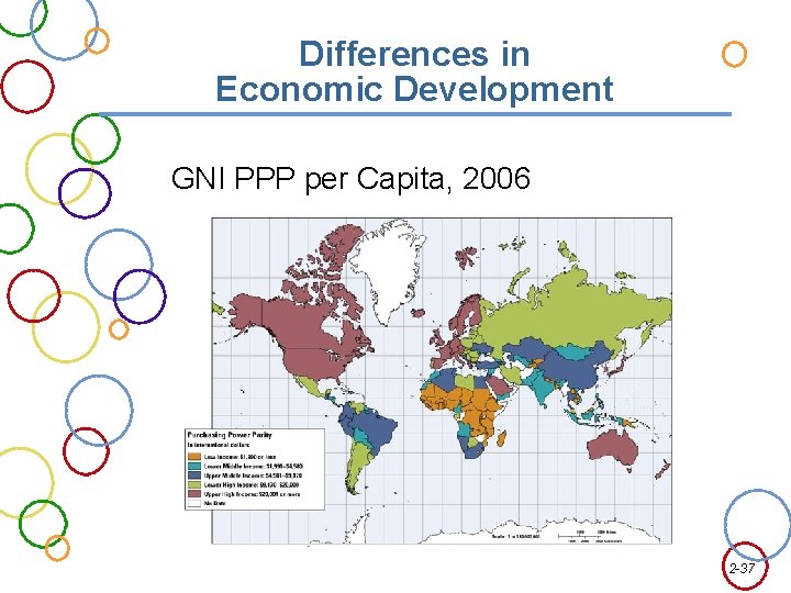 Differences in Economic Development GNI PPP per Capita, 2006 2 -37 
