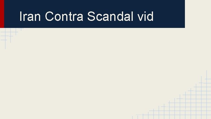 Iran Contra Scandal vid 