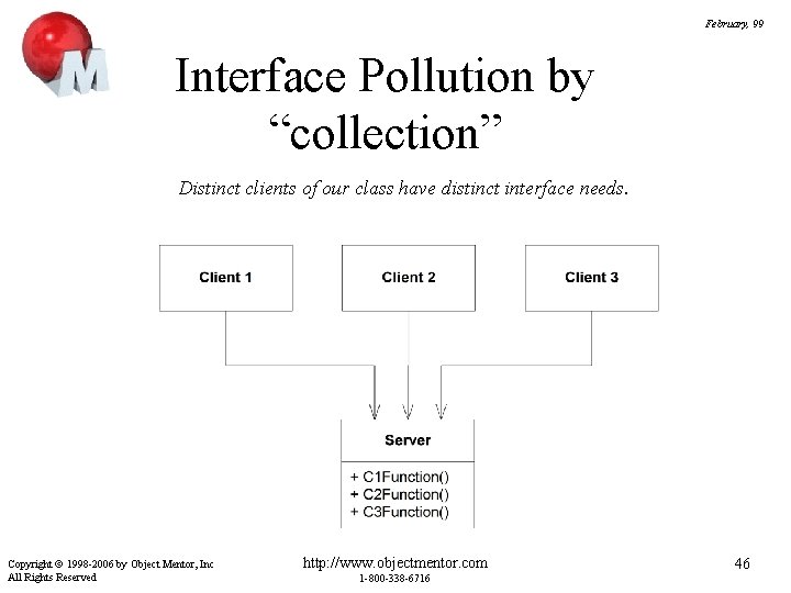 February, 99 Interface Pollution by “collection” Distinct clients of our class have distinct interface