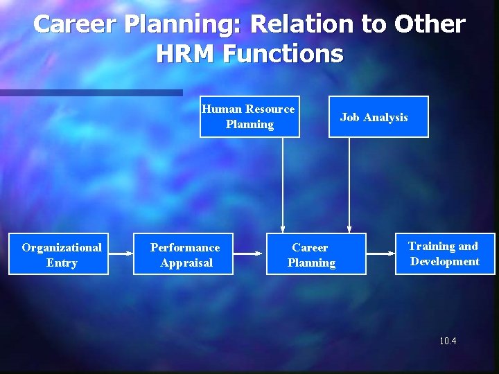 Career Planning: Relation to Other HRM Functions Human Resource Planning Organizational Entry Performance Appraisal