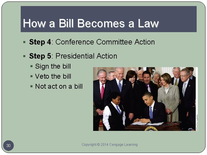 How a Bill Becomes a Law § Step 4: Conference Committee Action § Step