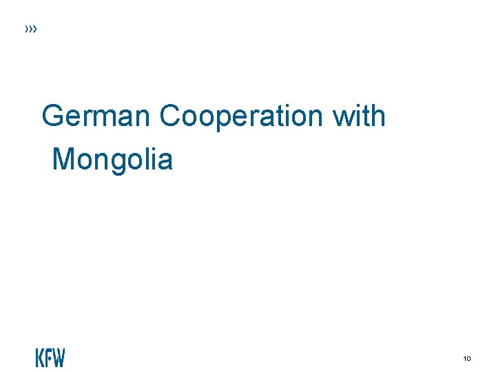 German Cooperation with Mongolia 10 