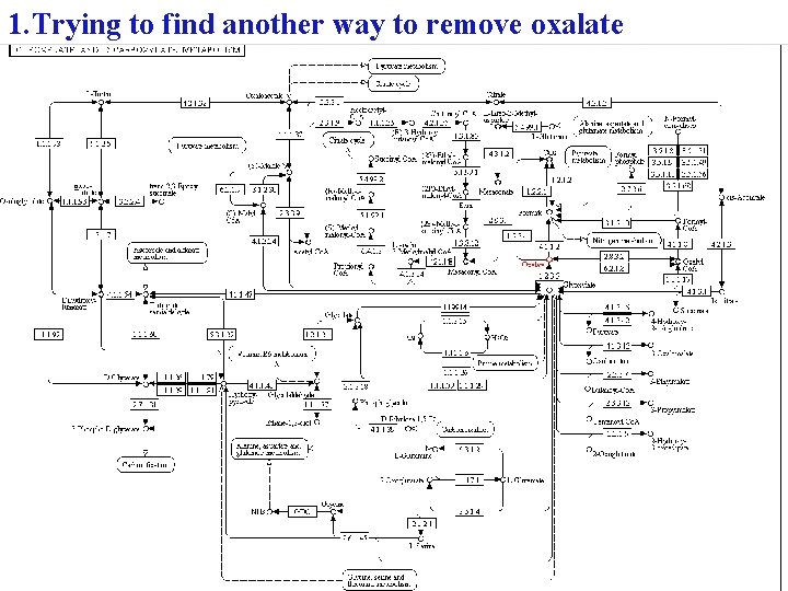 1. Trying to find another way to remove oxalate 