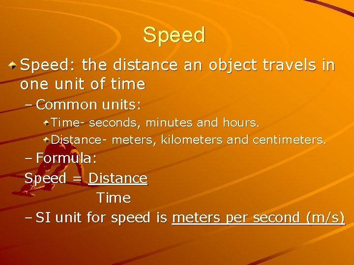 Describing and Measuring Motion Section 1 Reference Point
